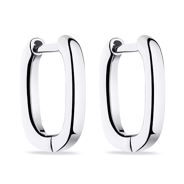 Серьги из серебра без камней (арт. 7502/4890/15) – изображение 1