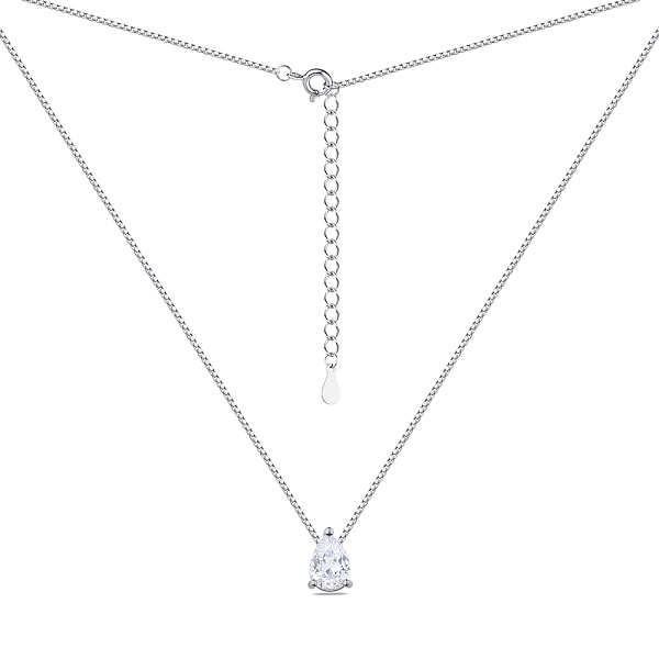 Кольє срібне "Крапля" з фіанітом (арт. 7507/1522) – зображення 2