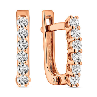 Фото Золотые серьги с бриллиантами (арт. С011077030)