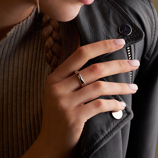 Кольцо Francelli из белого золота без камней (арт. е154427б) – изображение 2