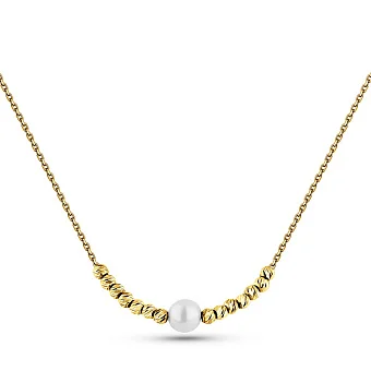 Золоте кольє з перлиною (арт. 352343жпрлб)