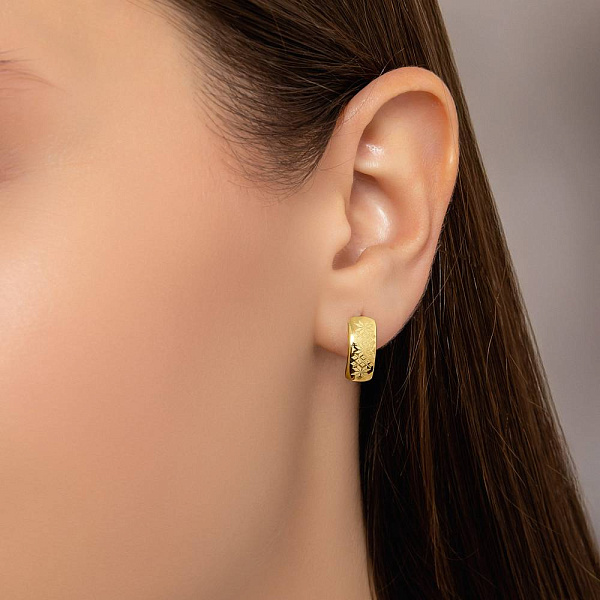 Золоті сережки з орнаментом (арт. 120625ж) – зображення 2