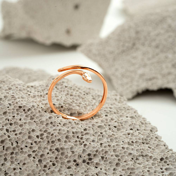 Золота каблучка Змія (арт. 140806) – зображення 2