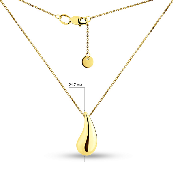 Золотое колье Капля (арт. 361448ж) – изображение 3