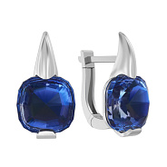 Золотые серьги с кварцем  (арт. 110258ПбСс)