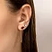 Сережки з червоного золота з діамантами (арт. Т011668015) – зображення 2