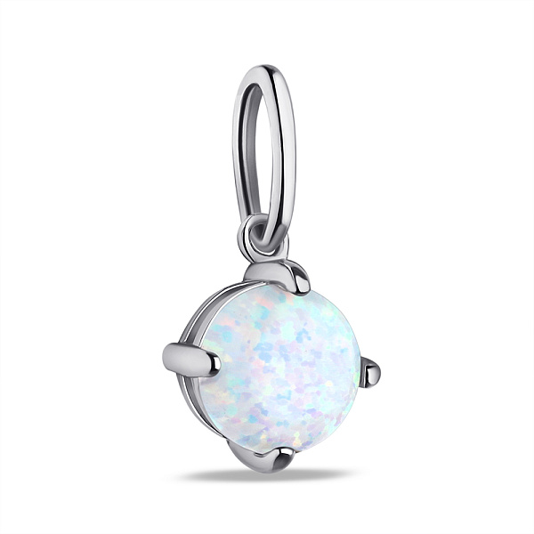 Серебряная подвеска с белым опалом (арт. 7503/ПК2ОПБ/1186) – изображение 1
