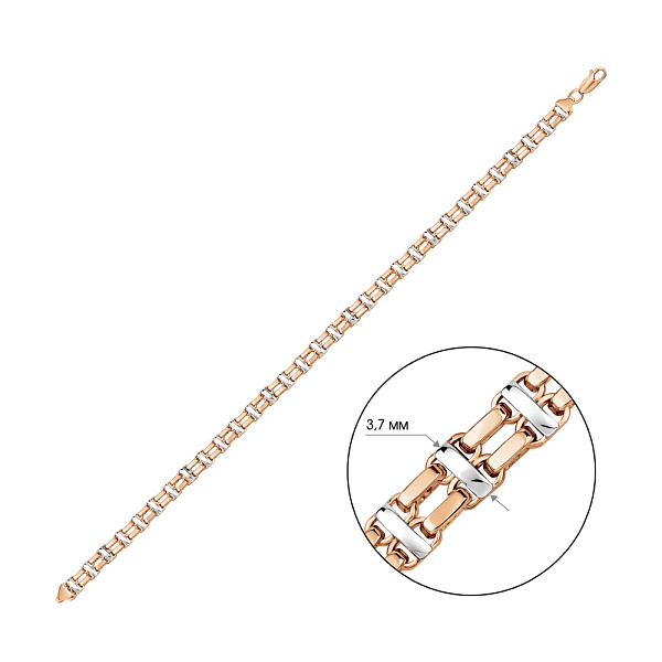 Браслет з червоного та білого золота (арт. 321805кб) – зображення 2