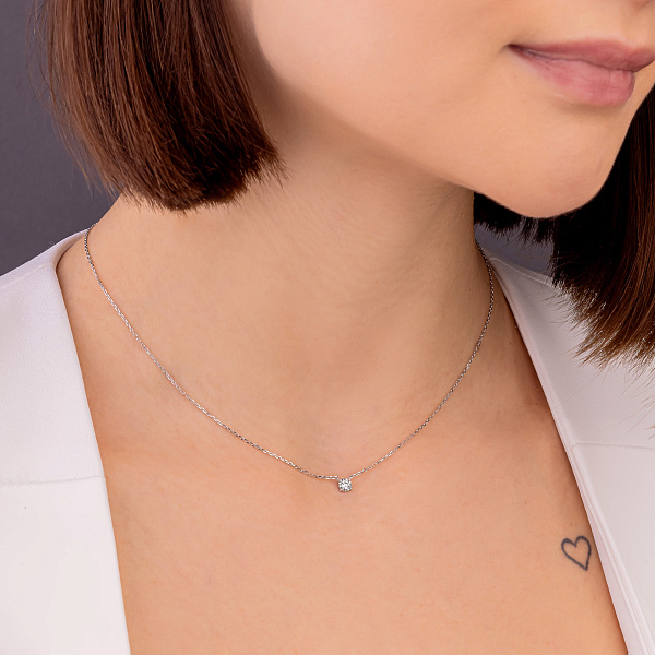 Золоте кольє з діамантом (арт. Ц011694010б) – зображення 3