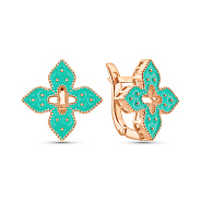 Серьги из красного золота с эмалью (арт. 1091580/15ебрз)