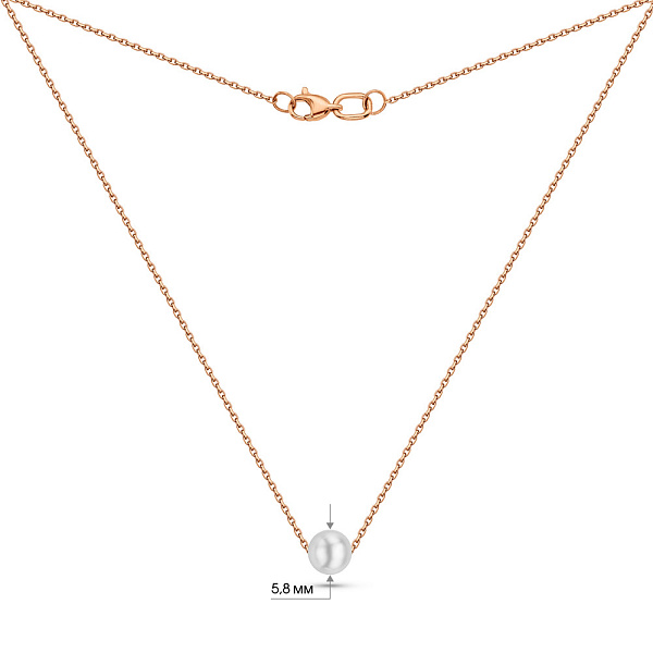 Золотое колье с жемчугом (арт. 7102444101) – изображение 6