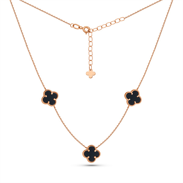 Золотое колье Клевер (арт. 361494/10о) – изображение 2