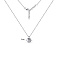 Серебряное колье с фианитом (арт. 7507/698) – изображение 3