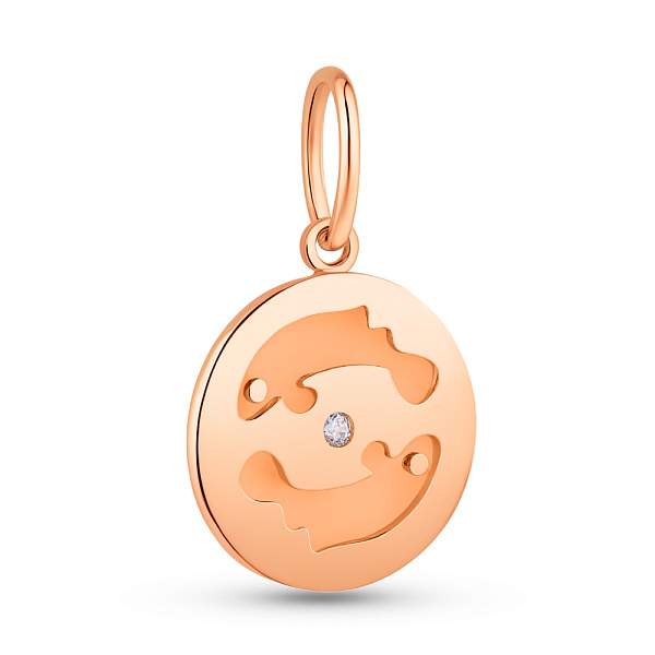 Золотий підвіс Риби (арт. 424739рб) – зображення 1