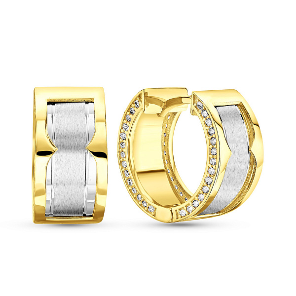 Золоті сережки-кільця (арт. 109163/20жб) – зображення 1