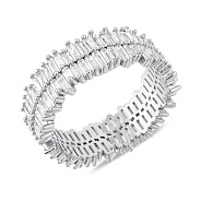 Фото Серебряное кольцо с дорожкой из фианитов (арт. 7501/8423)