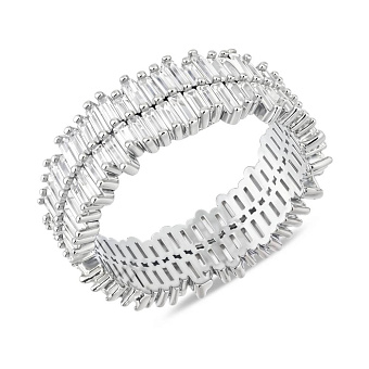 Фото Срібна каблучка з доріжкою із фіанітів (арт. 7501/8423)