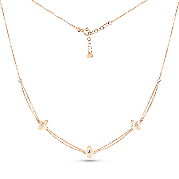 Золотое колье Клевер (арт. 352554кб) – изображение 2