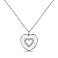 Серебряное колье Сердечко с перламутром и фианитами (арт. 7507/2180п) – изображение 1