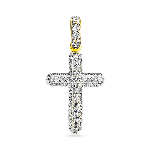 Золотий хрестик з фіанітами (арт. 440425ж) – зображення 1