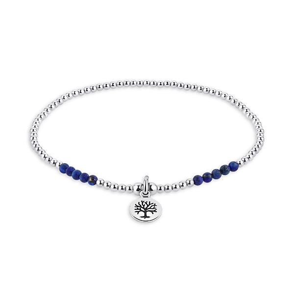 Серебряный браслет с синим ониксом (арт. 7509/3942ос) – изображение 1