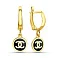 Золотые серьги с эмалью (арт. 109151жеч) – изображение 1