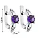 Сережки зі срібла з аметистом (арт. 7502/533Асп) – зображення 2
