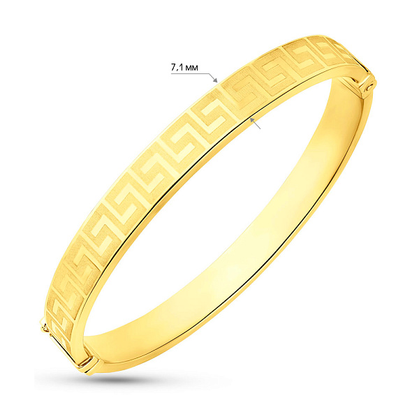 Жорсткий браслет Олімпія з жовтого золота (арт. 326692/7жм) – зображення 4