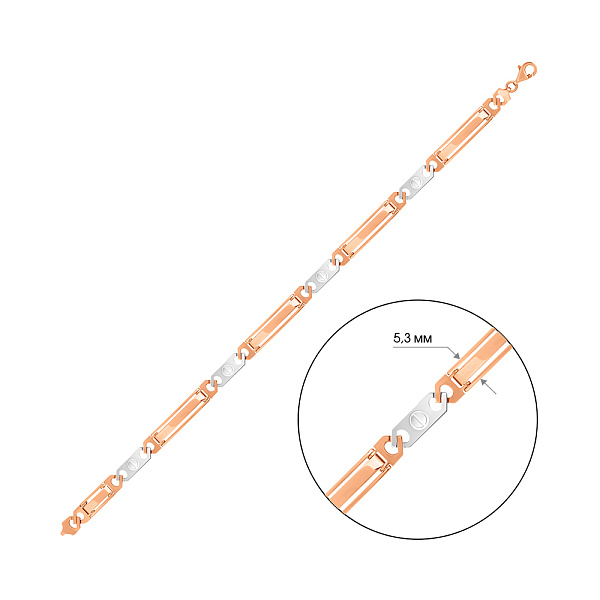 Золотий браслет без каменів (арт. 325586кбм) – зображення 3