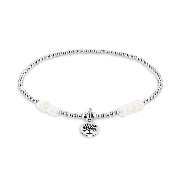 Браслет из серебра с жемчугом (арт. 7509/3942жб) – изображение 1