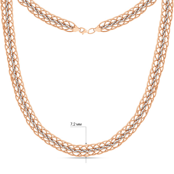 Масивне золоте кольє з родіюванням (арт. 350456) – зображення 3