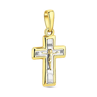 Крестик из желтого золота с распятием (арт. 501657ж)