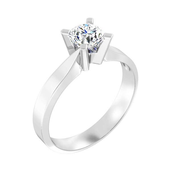 Кольцо для помолвки из белого золота с бриллиантом (арт. К01119510146б) – изображение 1