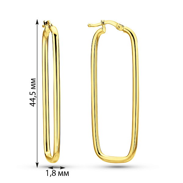 Серьги из желтого золота (арт. 1091609/45ж) – изображение 4