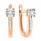 Серьги из красного золота с бриллиантами (арт. С011807010) – изображение 1