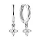 Серьги-кольца из серебра с подвеской и фианитами (арт. 7502/10035/10) – изображение 1