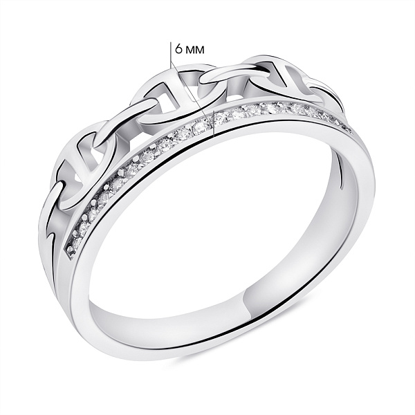 Серебряное кольцо с фианитами (арт. 7501/6495) – изображение 2