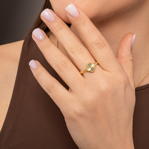 Каблучка з жовтого золота (арт. 156581/9жа) – зображення 2