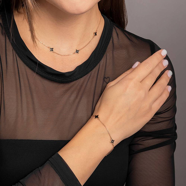 Кольє з червоного золота з емаллю (арт. 200035Д) – зображення 4