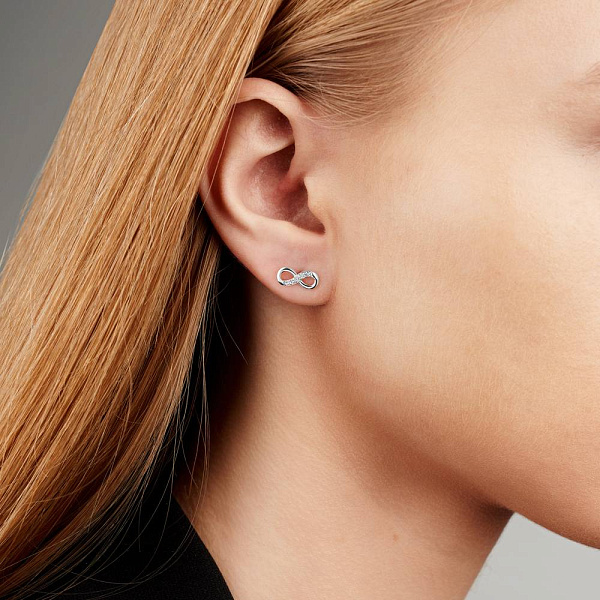 Золоті пусети з діамантами в білому кольорі металу (арт. Т011145010б) – зображення 2