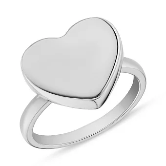 Каблучка «Серце» з білого золота (арт. 153349б)
