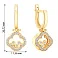 Золоті сережки-підвіски з фіанітами (арт. 104806ж) – зображення 2