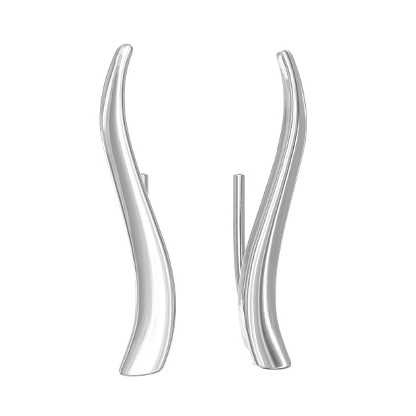 Золотые серьги клаймберы без камней (арт. 110450б) – изображение 1