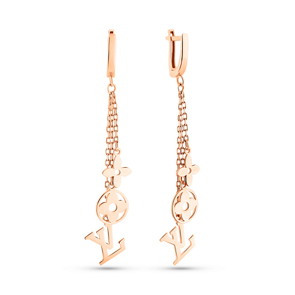 Золоті сережки з підвісками (арт. 105227) – зображення 1