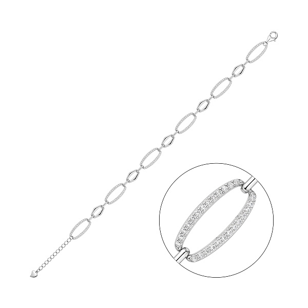 Серебряный браслет с фианитами (арт. 7509/5227) – изображение 1