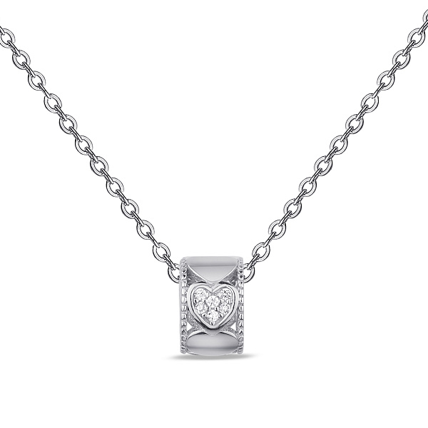 Срібне кольє з підвіскою (арт. 7507/1600) – зображення 1