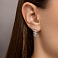 Серьги из белого золота с фианитами (арт. 107819б) – изображение 2