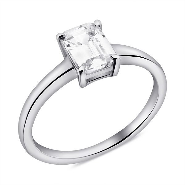 Серебряное кольцо с фианитом (арт. 7501/6018) – изображение 1