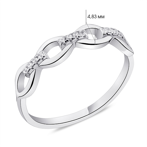 Кольцо из серебра с фианитами (арт. 7501/5987) – изображение 2