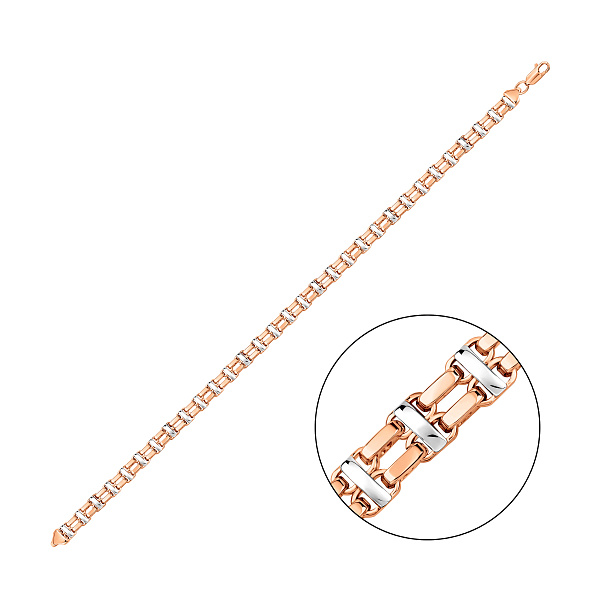 Браслет з червоного та білого золота (арт. 321805кб) – зображення 1